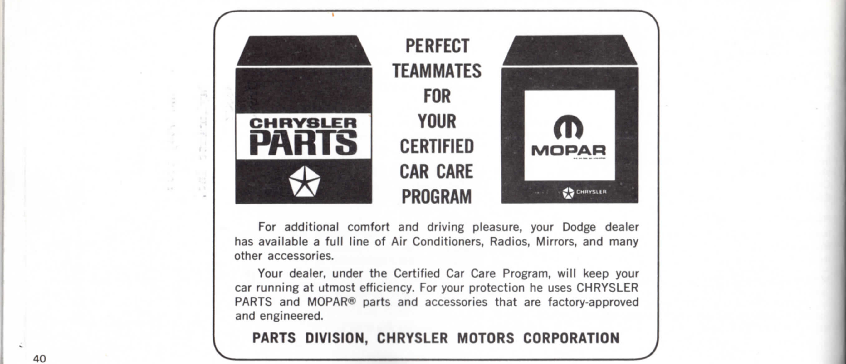 1965 Dodge Owners Manual